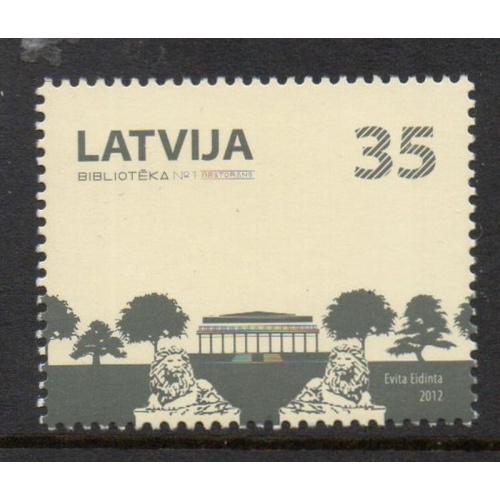 Latvia Sc 801 2012 Library Restaurant stamp mint NH