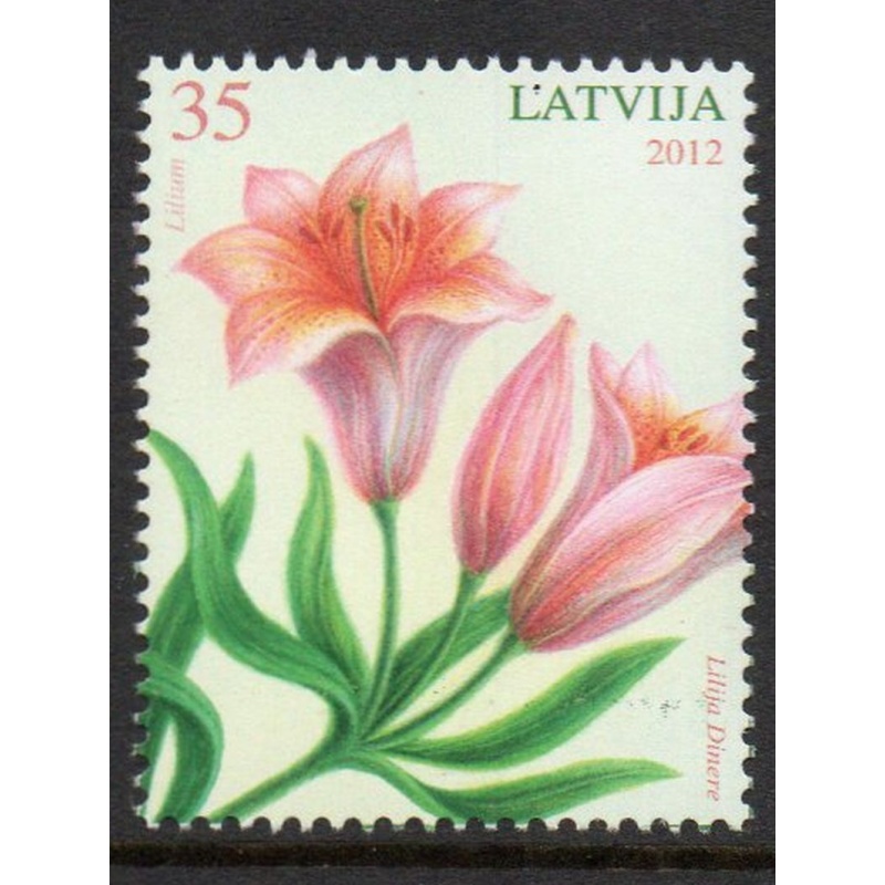 Latvia Sc 802 2012 Lilies stamp mint NH