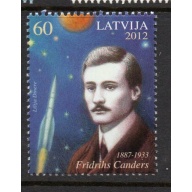 Latvia Sc 812 2012 Zander, Rocketry Pioneer. stamp mint NH