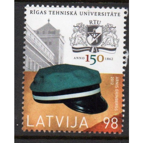 Latvia Sc 814 2012 Riga Technical University Anniversary stamp mint NH
