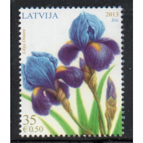 Latvia Sc 829 2013 Irises stamp  mint NH