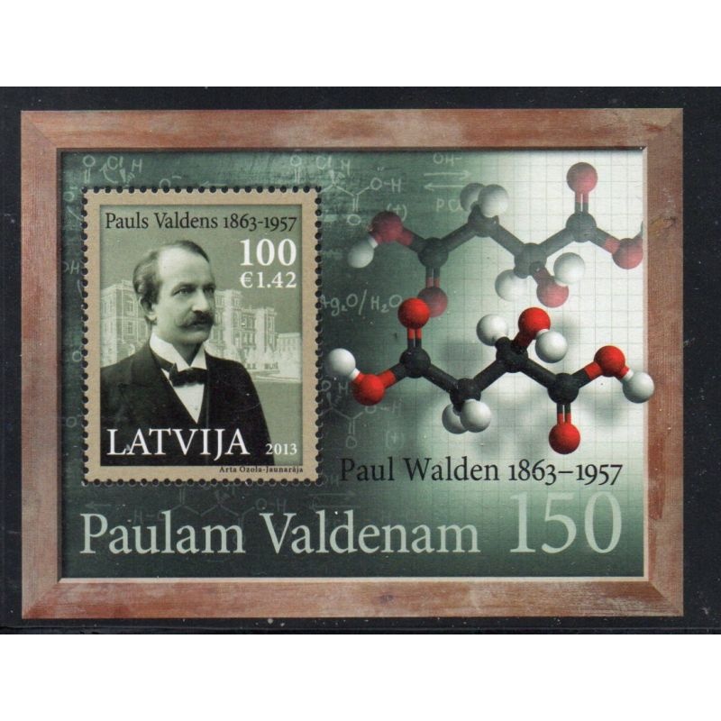 Latvia Sc 832 2013 Walden, Chemist, stamp sheet mint NH