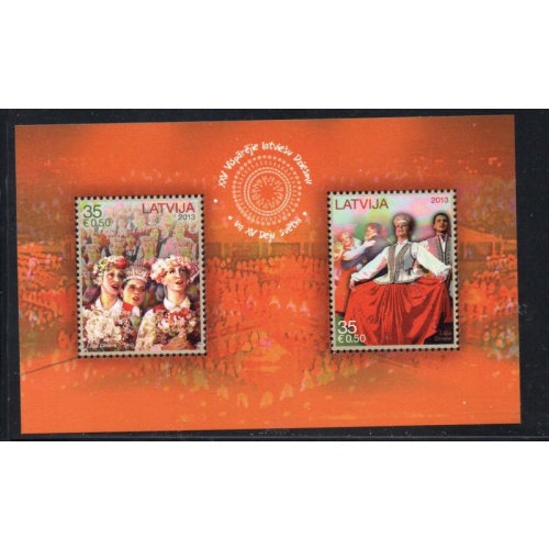 Latvia Sc 835 2013 Song Festival Anniversary stamp sheet mint NH
