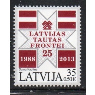 Latvia Sc 842 2013 25th Anniversary Popular Front  stamp mint NH