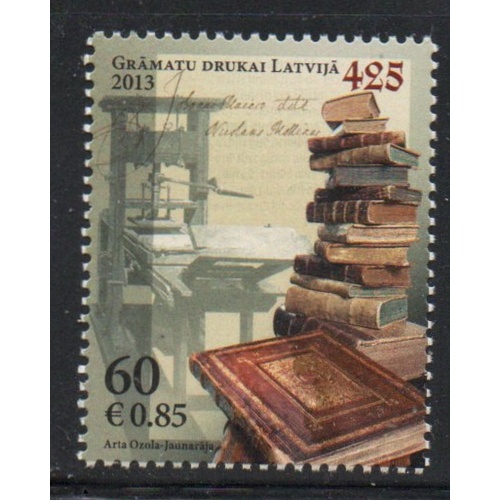 Latvia Sc 843 2013 425th Printing in Latvia stamp mint NH