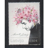 Latvia Sc 856 2014 Ziedonis, Poet, stamp mint NH