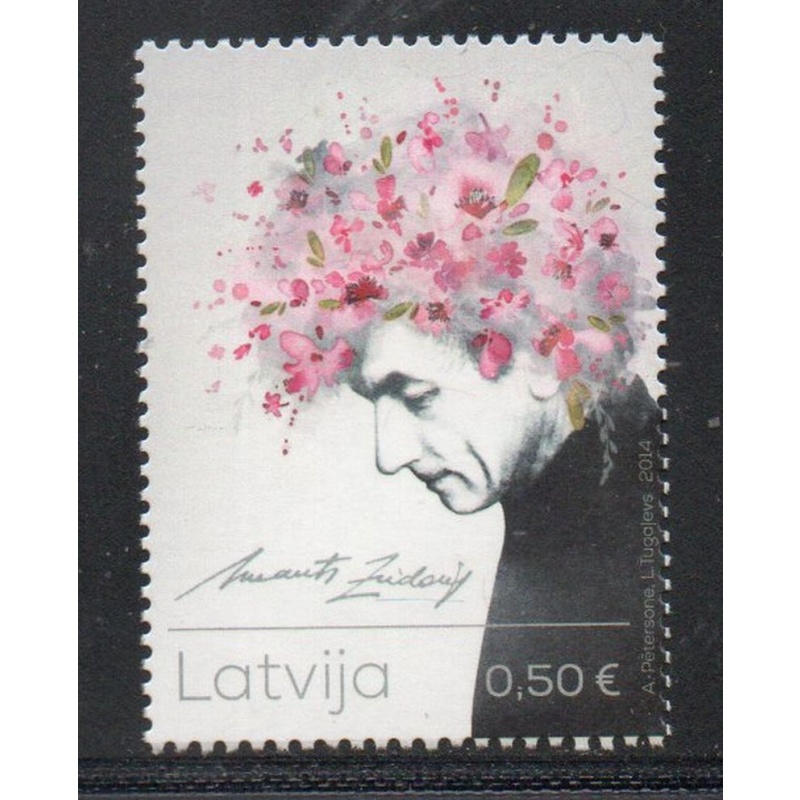 Latvia Sc 856 2014 Ziedonis, Poet, stamp mint NH