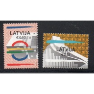 Latvia Sc 856-57 2014 Cultural Capitals stamp set  mint NH