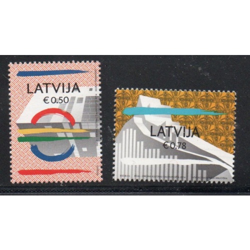Latvia Sc 856-57 2014 Cultural Capitals stamp set  mint NH
