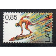 Latvia Sc 859 2014 Winter Olympics stamp  mint NH