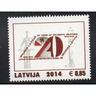 Latvia Sc 871 2014 Relations with Georgia stamp mint NH