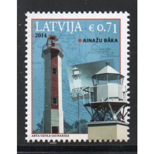 Latvia Sc 886  2014 Ainazu Lighthouse  stamp mint NH