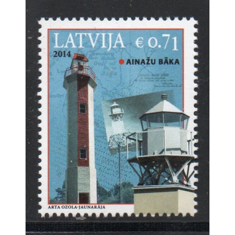Latvia Sc 886  2014 Ainazu Lighthouse  stamp mint NH