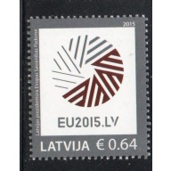 Latvia Sc 894 2015 Presidency European Council stamp  mint NH
