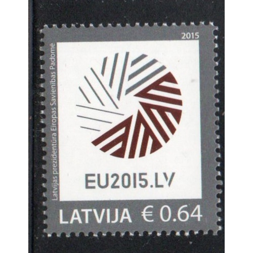 Latvia Sc 894 2015 Presidency European Council stamp  mint NH