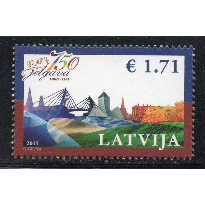 Latvia Sc 904 2015 750th Anniversary Jelgava stamp mint NH
