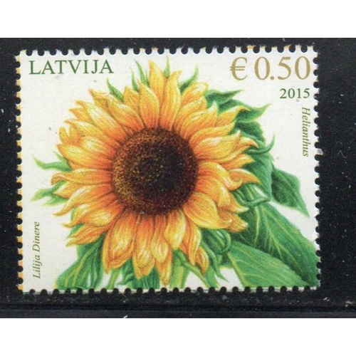 Latvia Sc 906 2015 Flower stamp mint NH