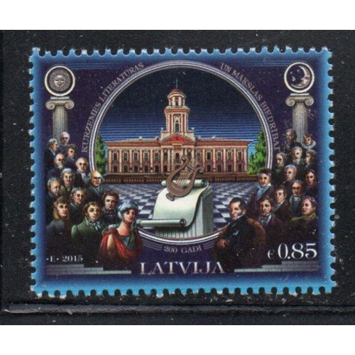 Latvia Sc 909 2015 Kurzemes Literary Society stamp mint NH