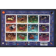 Latvia Sc 916 2015 Signs of the Zodiac stamp sheet mint NH