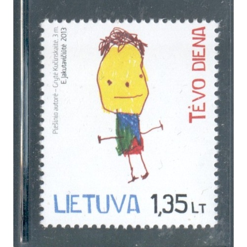 Lithuania Sc 1001 2013 Fathers Day stamp mint NH