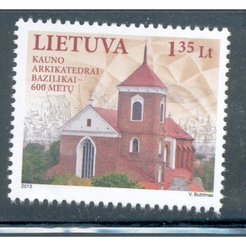 Lithuania Sc 1002 2013 Kaunas Cathedral stamp mint NH