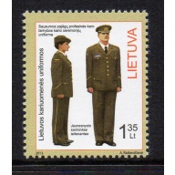 Lithuania Scott 1009 2013 Military Uniforms stamp mint NH