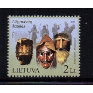 LIthuania Scott 1019 2014 Shrove Tuesday Masks stamp  mint NH