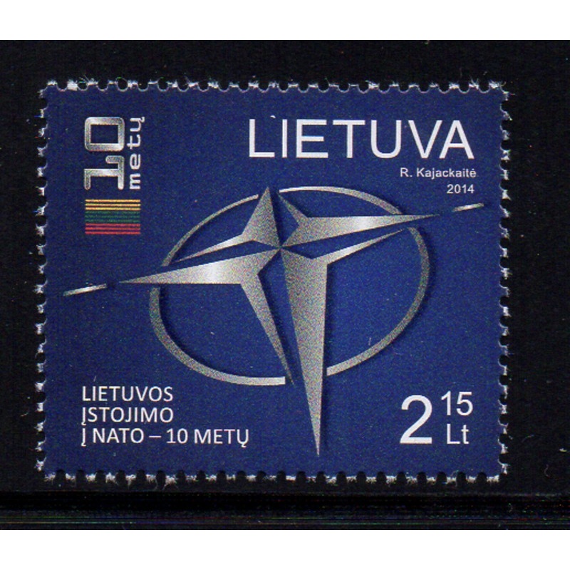 LIthuania Scott 1021 2014 NATO Admission stamp  mint NH