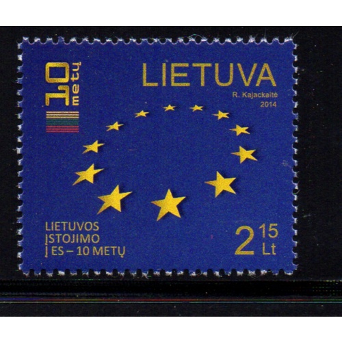 LIthuania Scott 1024 2014 Admission to European Union stamp mint NH