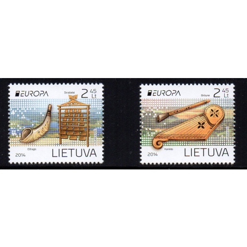 LIthuania Scott 1025-26 2014 Europa stamp set mint NH
