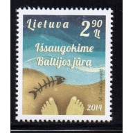 LIthuania Scott 1027 2014 Baltic Sea Protection stamp mint NH