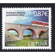 LIthuania Scott 1054 2015 Kretinga Railway Bridge stamp mint NH
