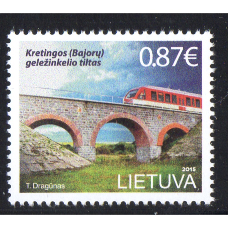 LIthuania Scott 1054 2015 Kretinga Railway Bridge stamp mint NH