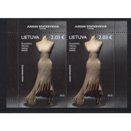LIthuania Scott 1056b 2015 Gown by Statkevicius stamp sheet mint NH