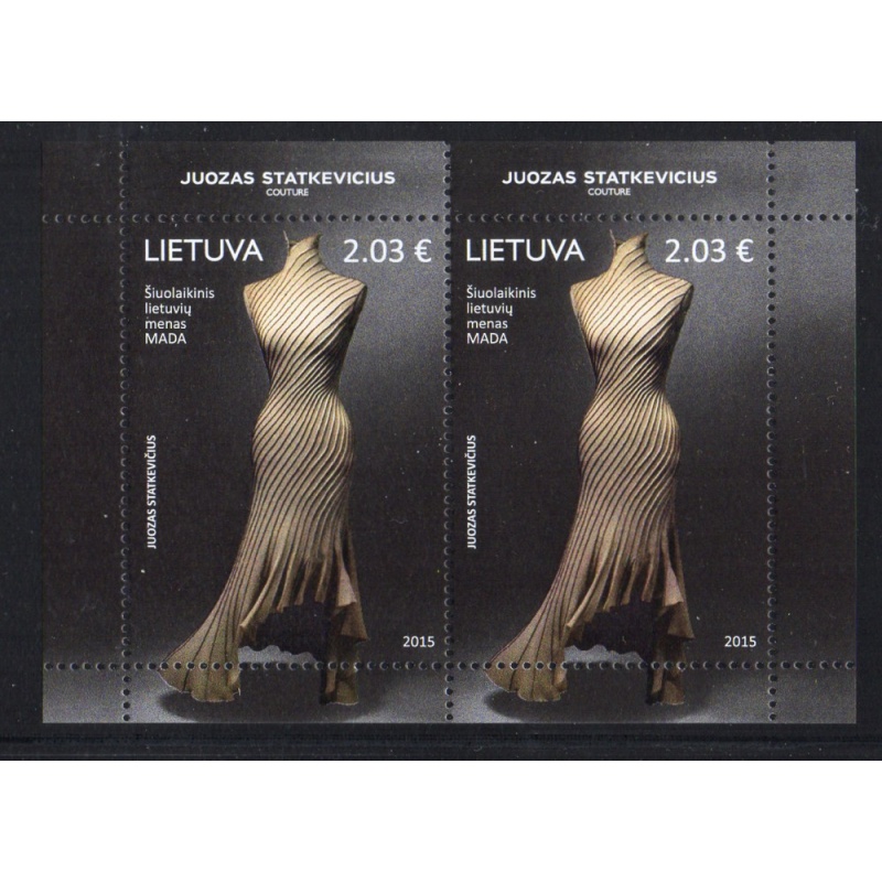 LIthuania Scott 1056b 2015 Gown by Statkevicius stamp sheet mint NH
