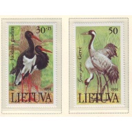 Lithuania Sc 403-04 1991 Birds stamp set mint NH