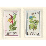 Lithuania Sc 425-26 1992 Flowers stamp set mint NH