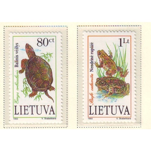 Lithuania Sc 473-74 1993 Endangered Species stamp set mint NH