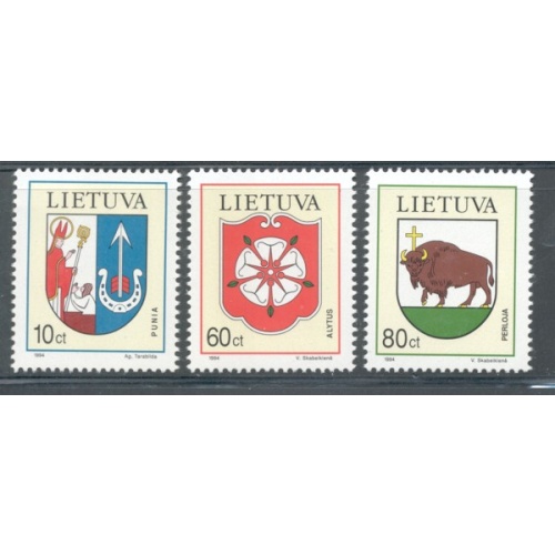Lithuania Sc 497-499 1994  Coat of Arms stamp set mint NH