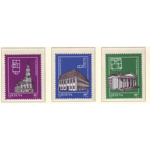 Lithuania Sc 502-04 1994  Churches stamp set mint NH