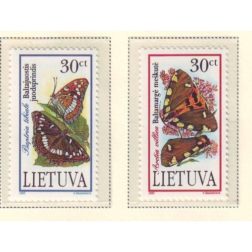 Lithuania Sc 519-20 1995 Endangered Species stamp set mint NH