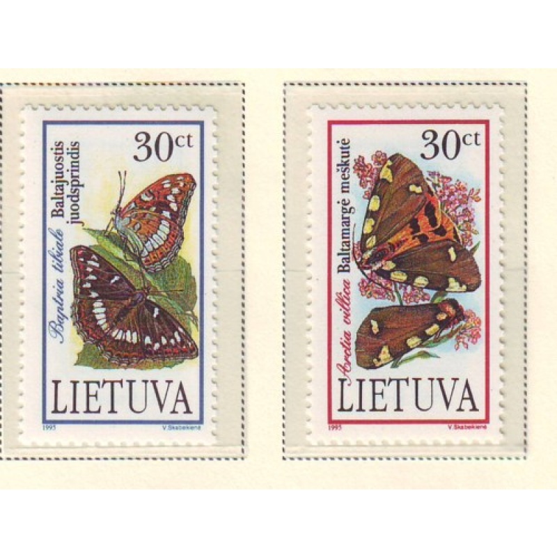 Lithuania Sc 519-20 1995 Endangered Species stamp set mint NH