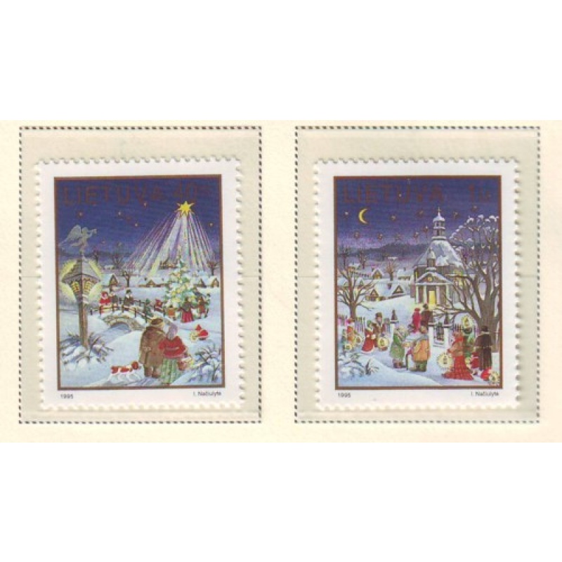 Lithuania Sc 527-528 1995 Christmas stamp set mint NH