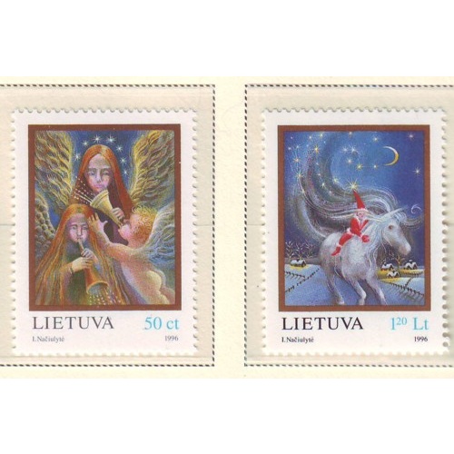 Lithuania Sc 558-59 1996 Christmas stamp set mint NH