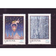 Lithuania Sc  589-590 1997 Christmas stamp set mint NH