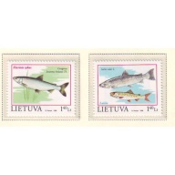 Lithuania Sc 605-606 1998 Fish from Redbook stamp set  mint NH
