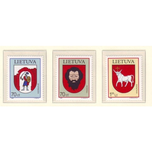 Lithuania Sc 607-609 1998  Coats of Arms stamp set  mint NH
