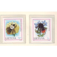Lithuania Sc  633-634 1999 Bees stamp set mint NH