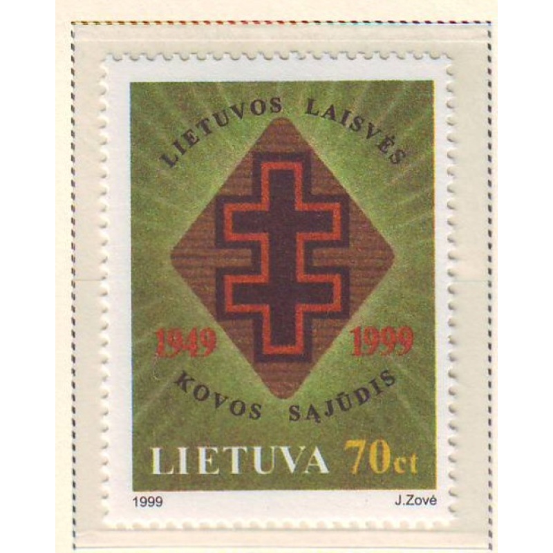 Lithuania Sc  641 1999  Anniversary Freedom Fighter stamp mint NH