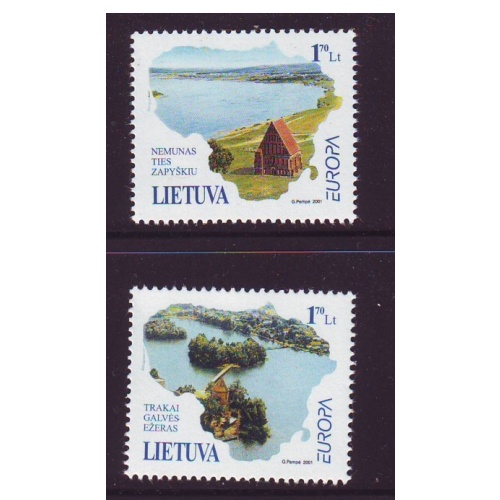 Lithuania Sc 691-692 2001 Europa stamp set mint NH